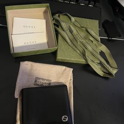 Gucci Running GG Logo Leather Wallet