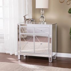 Mirrored Nightstand 