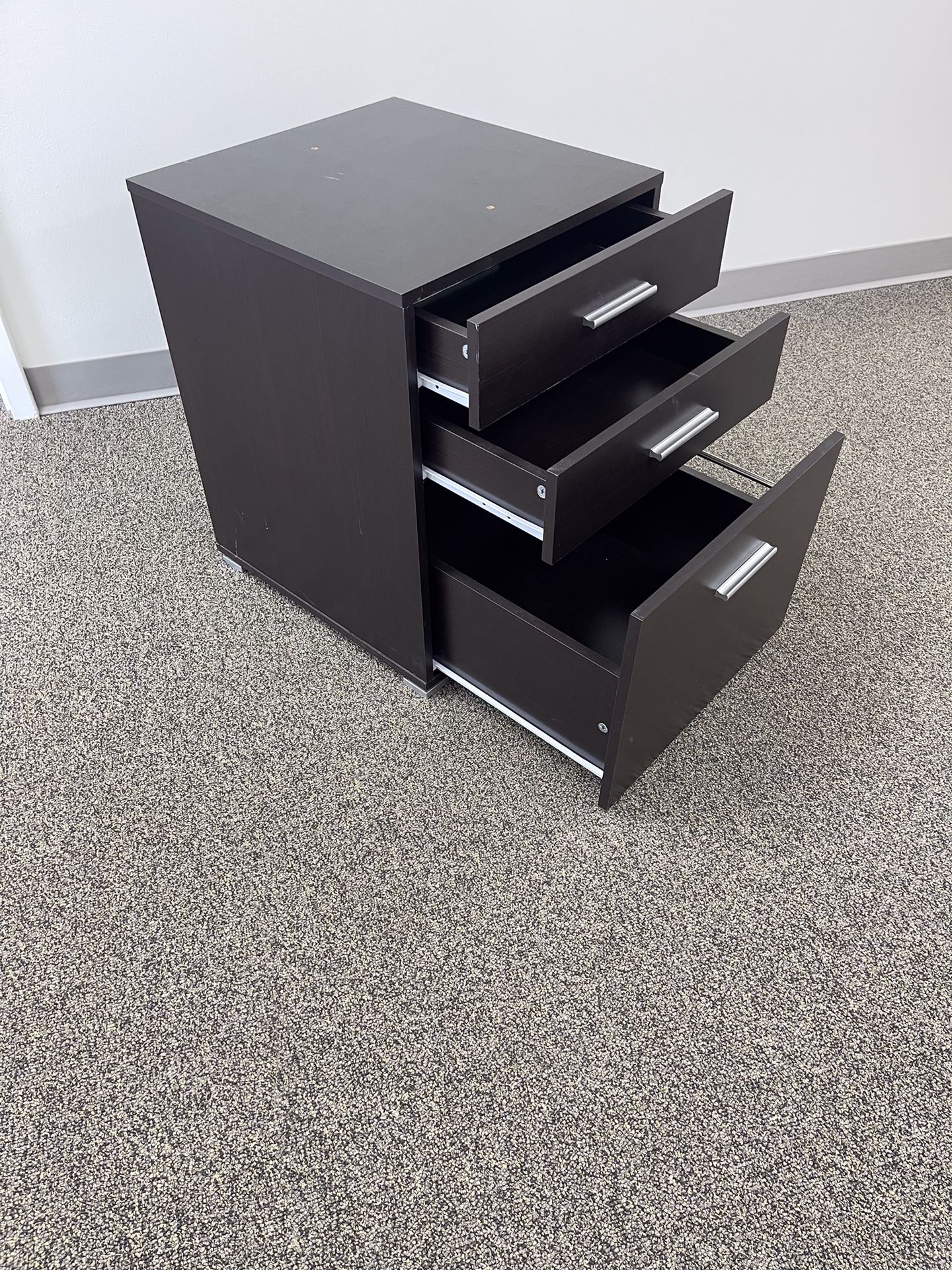 THREE DRAWER WOOD FILE CABINET