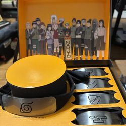 Naruto Shippuden Ninja Village Headband SET Collectible Box