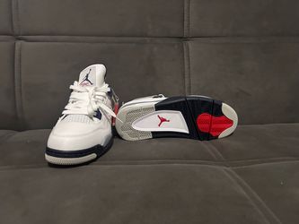 Air Jordan 4 White Navy Red Sneakers