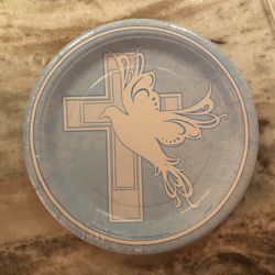 Dove Cross Blue Plates