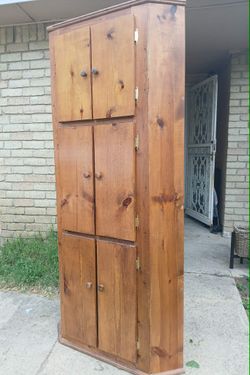 Corner pine cabinet