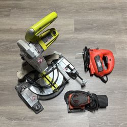 Tools - Miter Saw, Jig Saw, Palm Sander