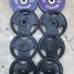 320 lbs of Olympic Weights 55s 45s 35s 25s workout weight  $250 firm