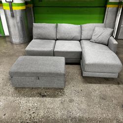 Crate & Barrel Lounge 43″ Storage Ottoman with Tray – FREE DELIVERY