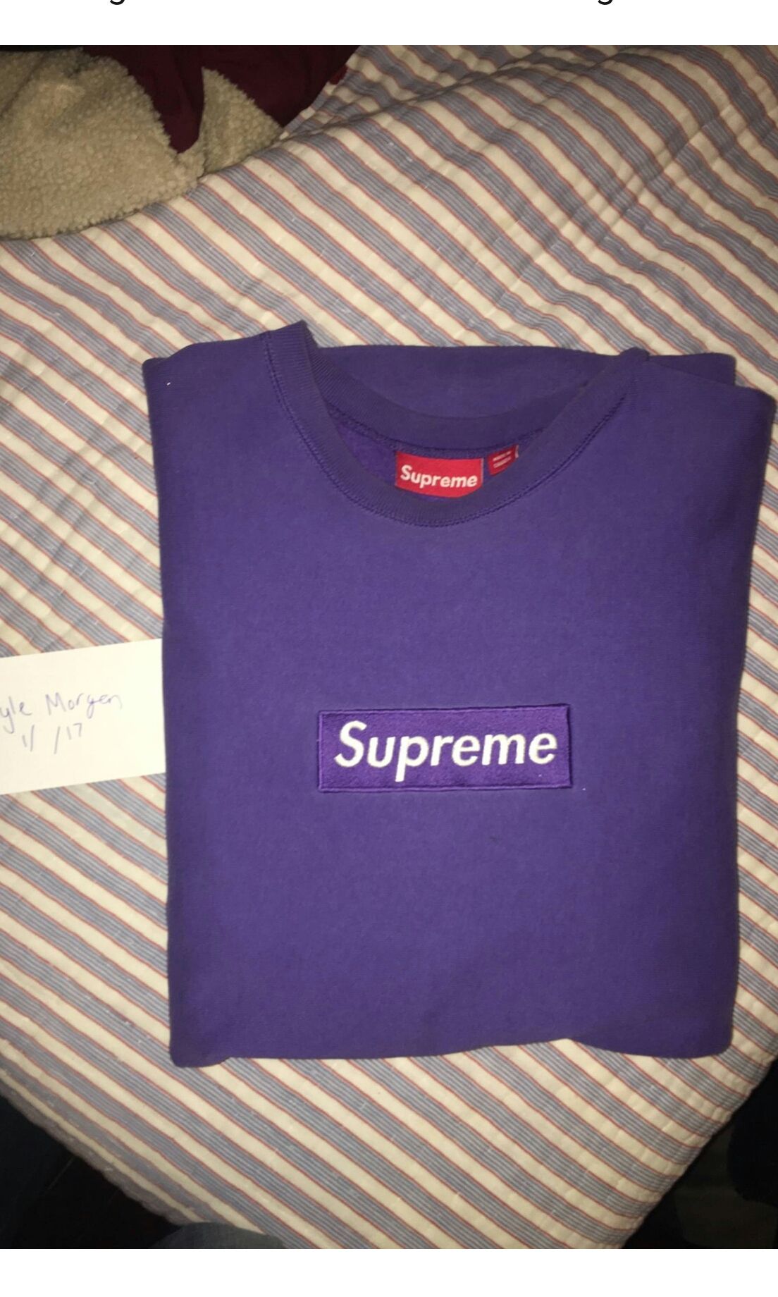 Supreme Purple box logo crewneck size medium RARE