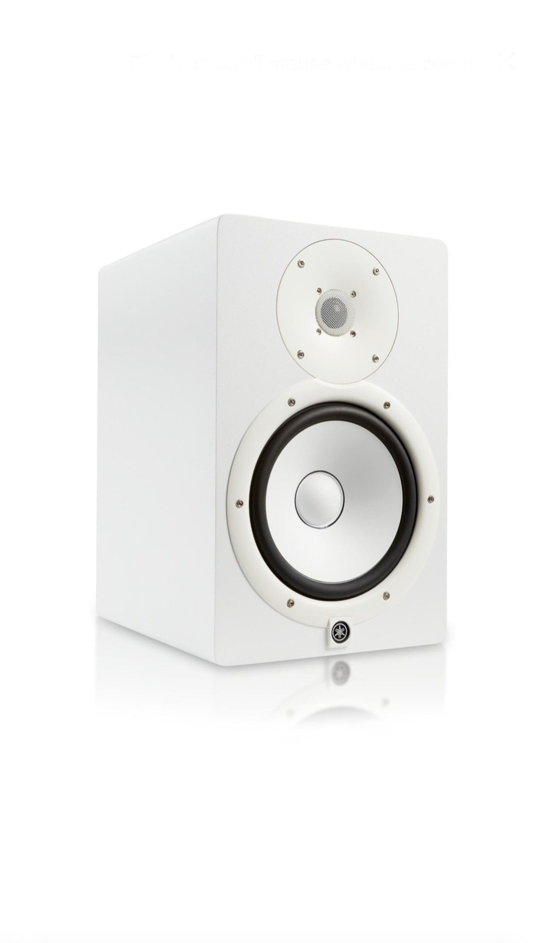 White Yamaha HS8 Professional Studio Monitor Speaker Pair