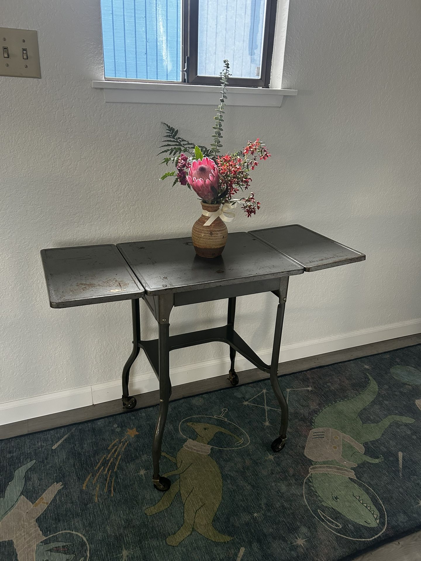 Vintage MCM Typewriter Table Nightstand