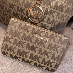 Tan/Brown Mk Wallet 
