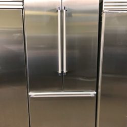 Thermador 36”Wide Built In French Style Stainless Steel Refrigerator 