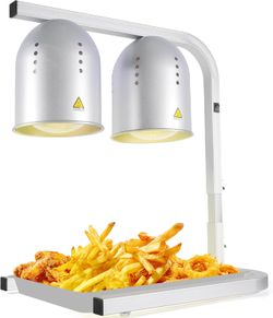 Heat Lamp for Food, with Two 250W Bulbs for Fast and Even Heating#2458WY2
