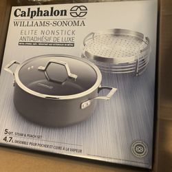 Calphalon William-Sonoma hard-anodized nonstick 5-qt poach & steam set 