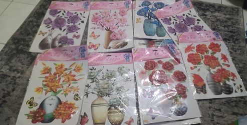 3D wall stiker new , 19 H x 12 w , 5$ each