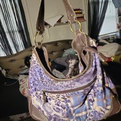 Stylish Animal Print Shoulder Bag – Spacious & Gently Used