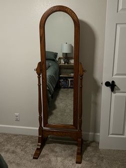 Oak mirror