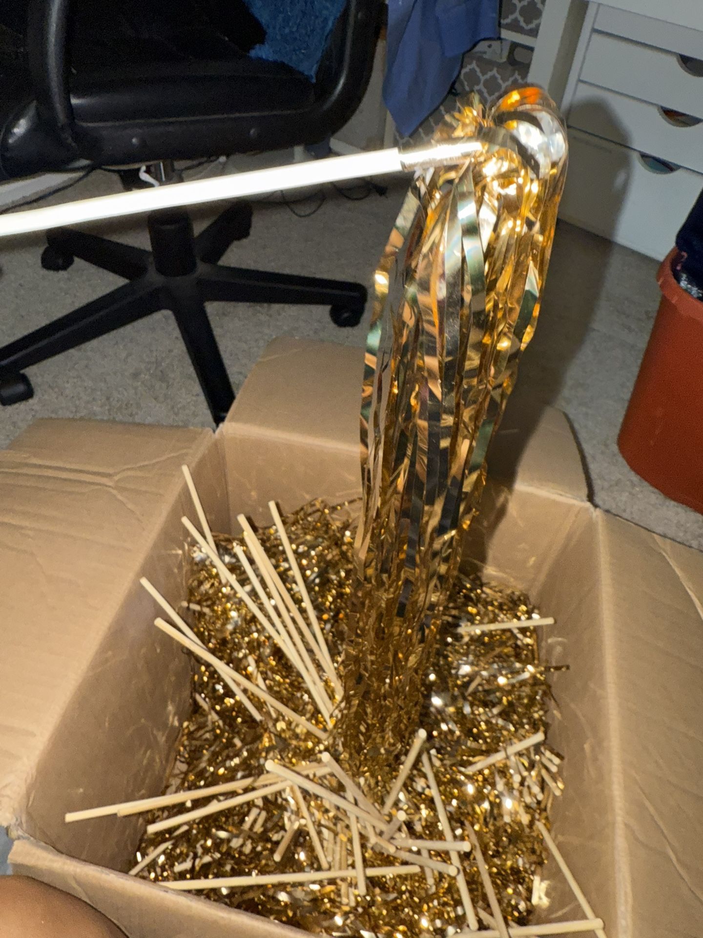 Gold Tinsel Wand For Wedding Send Off
