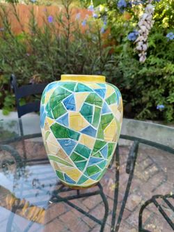 Mosaic vase 9x6 and other home decor