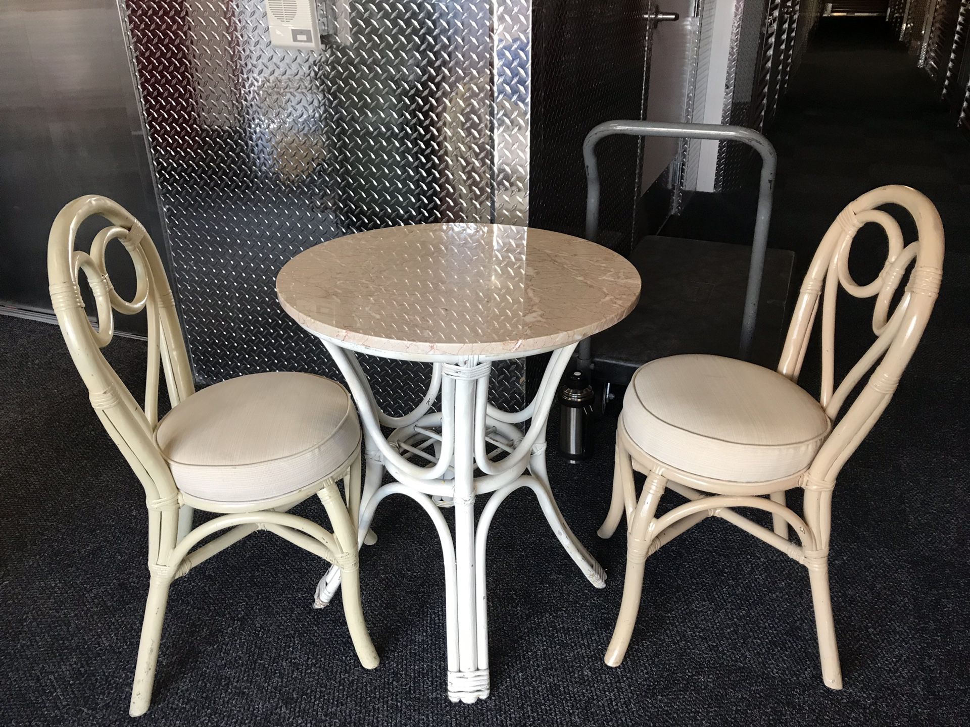 Marble topped bistro set