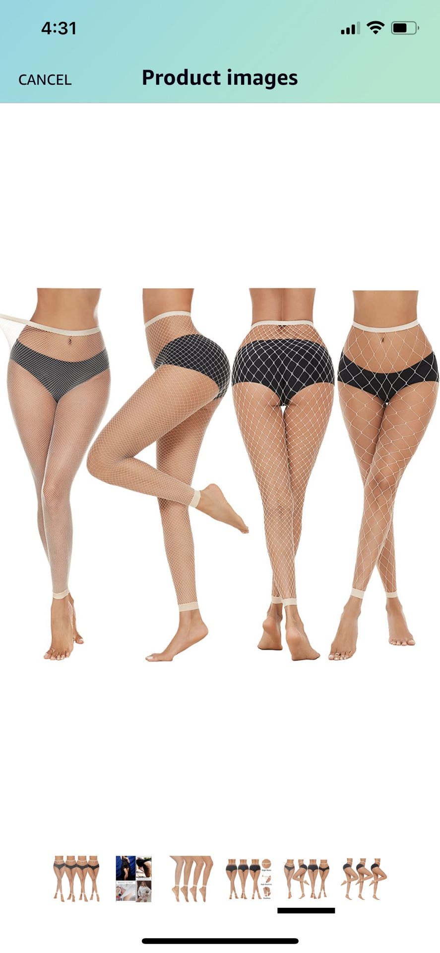 Fishnet Stockings (4 Pack)- NEW in package
