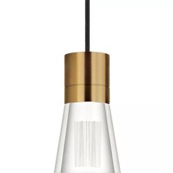 Tech Lighting TD Alva Pendant, Brass/Black LEDWD - 700TDALVPMCBR-LEDWD