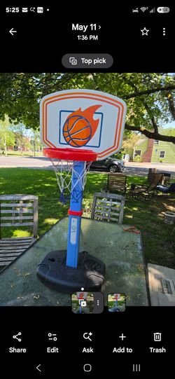 Kids Adjustable Basketball Hoop Poolside