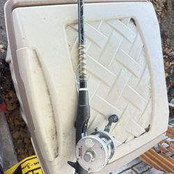 Vintage Abu Sweden reel with rod