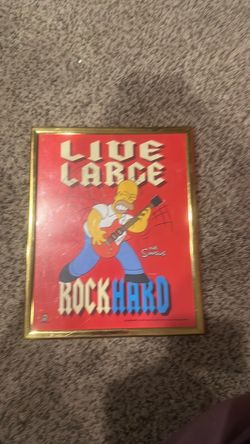 2004 Simpsons live large rock hard 8 x 10 framed photo