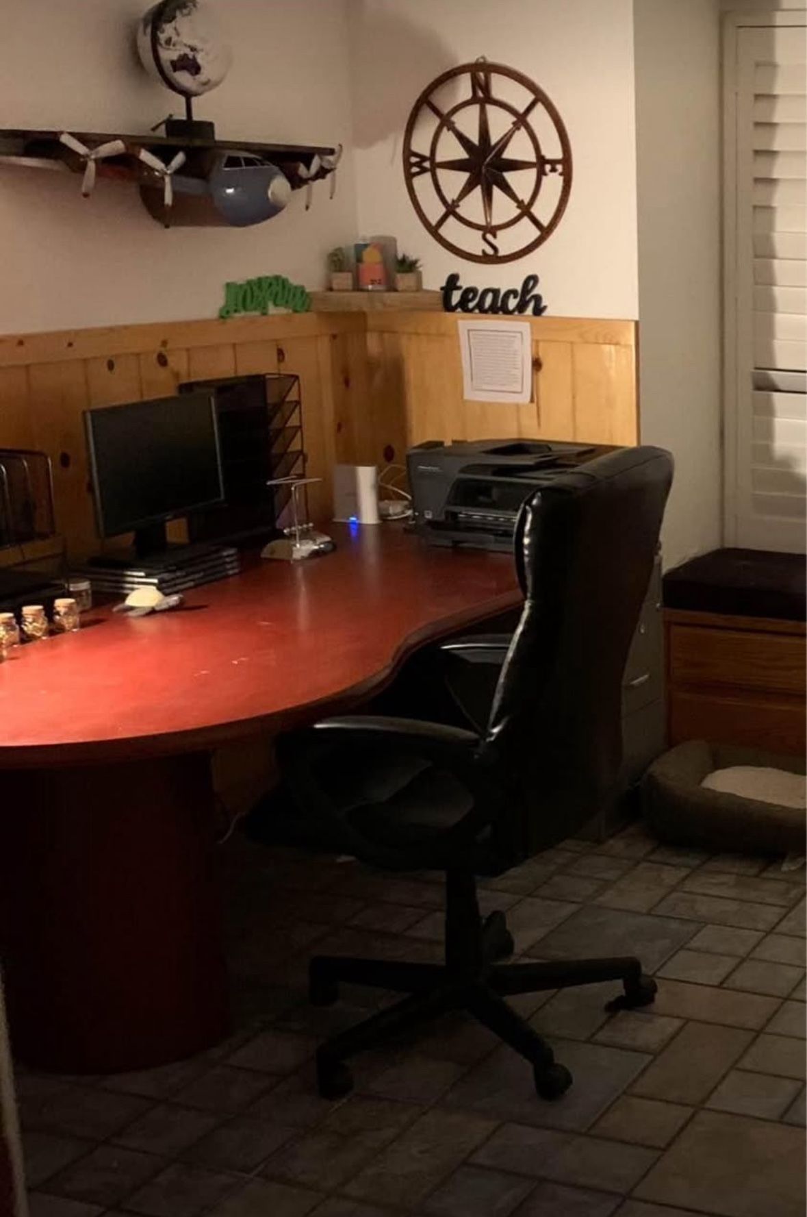 Large Redwood desk (solid!)