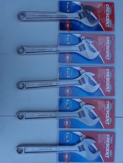 5 brand new crescent wrenches 12 in tool steel