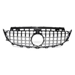 FANCHANTS GT R Style Silver Black Front Radiator Grille For 2016 2017 2018 2019 2020 Mercedes Benz E