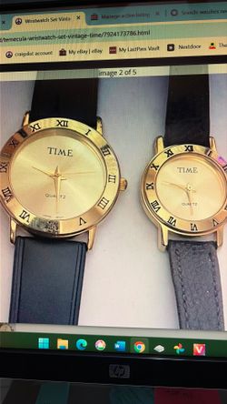 Wristwatch set vintage, thyme, magazine, both his and her watches