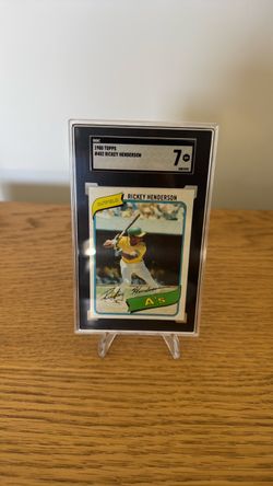 1980 Topps Rickey Henderson Rookie Card SGC 7