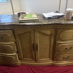 Marble-wood Dresser 
