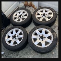 4 - 205/55r16 5x120 5x4.72 Bmw 3 Series 328 330 Wheels Rims Tires!!!!!!!