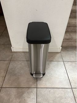 Glad stainless steel trash can