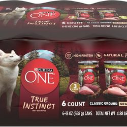 Purina ONE True Instinct, Variety Pack, 6x13oz, Wet Dog Food
