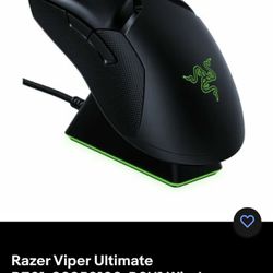 Razer Viper Ultimate RZ01-0(contact info removed)-R3U1 Wireless Gaming Mouse Charging Dock NEW