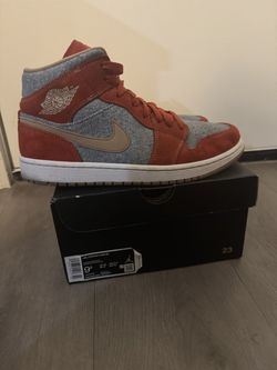 Jordan 1 mid 9.5 denim red