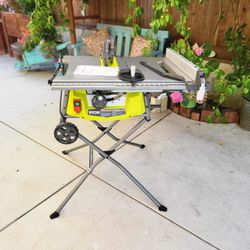 Ryobi 15 Amp 10 in. Expanded Capacity Portable Corded Table Saw With Rolling Stand