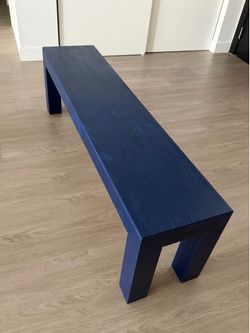 Blue bench