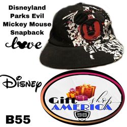 Disneyland Parks Evil Mickey Mouse Snapback B55