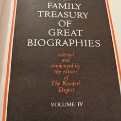 Family Treasury Of Great Biographies Volume IV