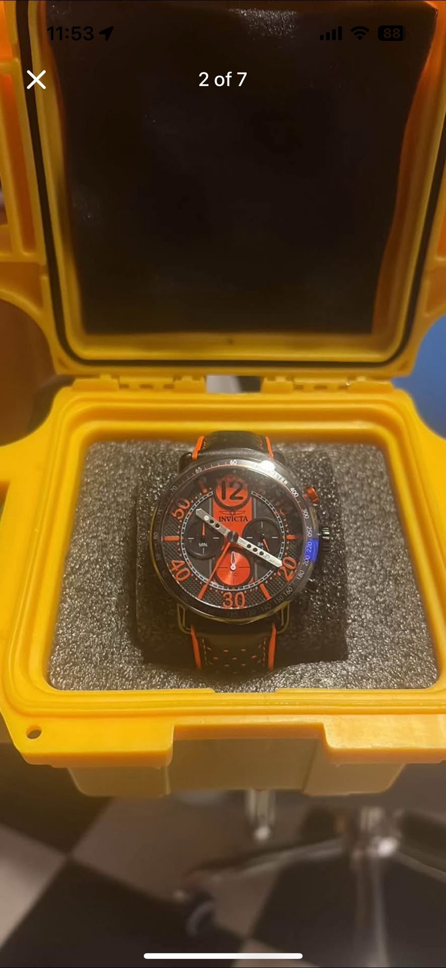 Invicta Racing Vector Men’s Watch Stainless Steel Black/Orange