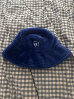 Plush Fluffy Bucket Hat Royal Blue