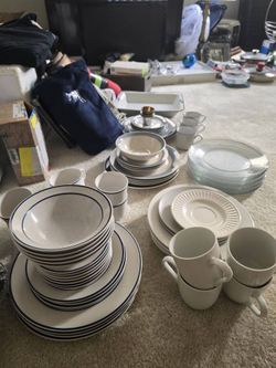 Dish Sets, plates and kitchen utensils - MOVING SALE - $20 (Brentwood)
