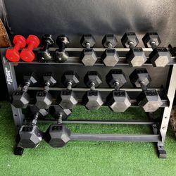 Dumbbell Set and Rack