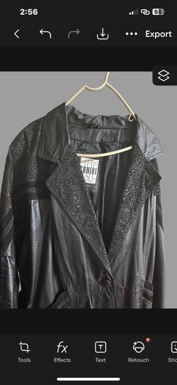 Vintage Leather Trench Coat