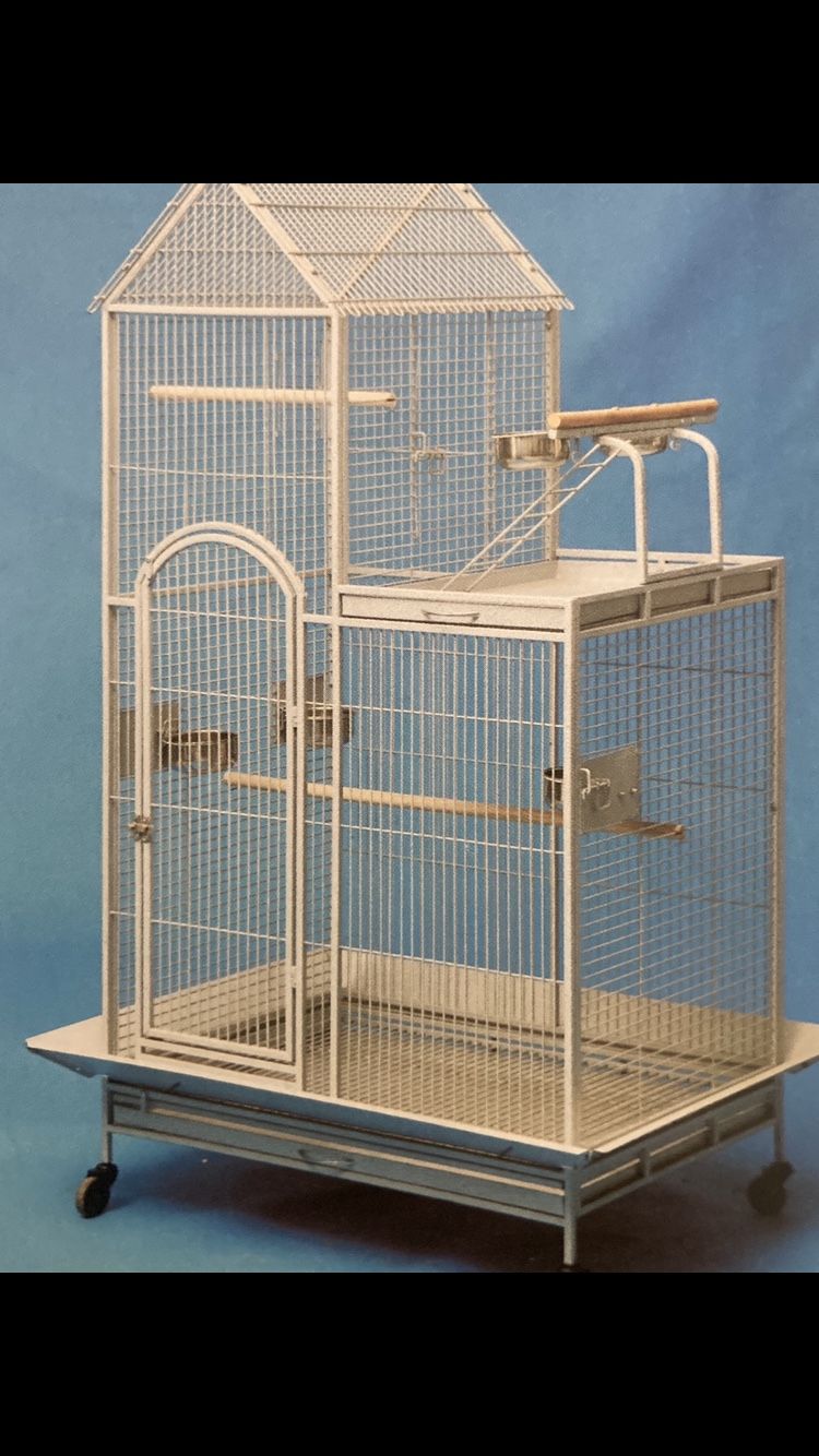 Wrought Iron Parrot Cage with Stand BRAND NEW