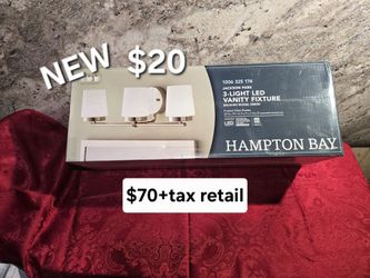 New Hampton Bay 3 light vanity fixture $69.99+tax retail